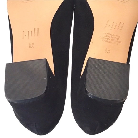 J. Jill Pumps Black Suede Women’s 8 1/2 Almond toe Block Heel Classic Shoes - Picture 13 of 14